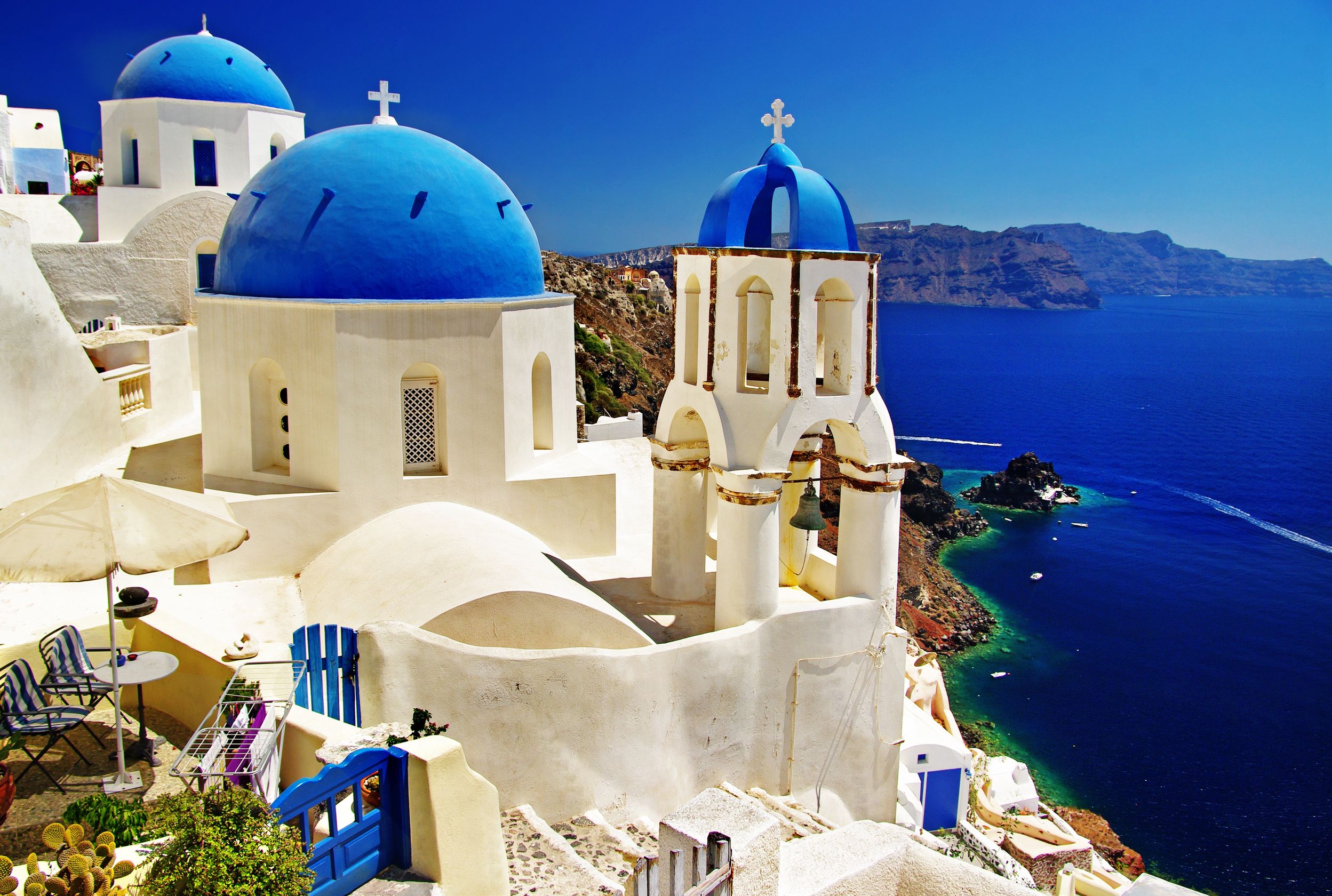 Cheap flight to Thira Island